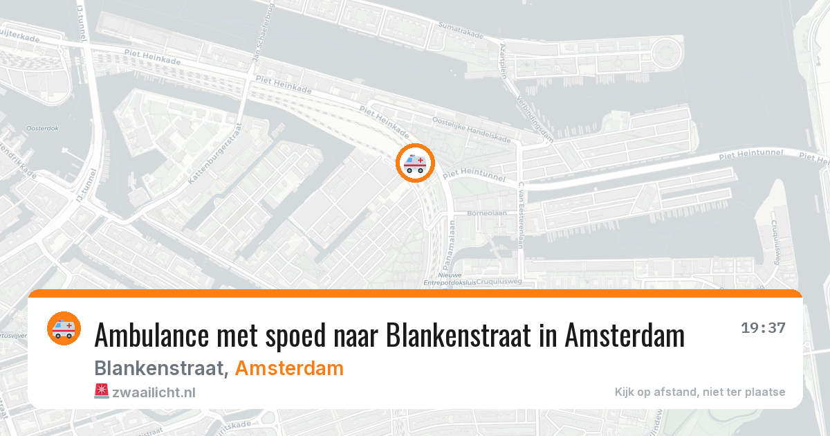 Ambulance met spoed naar Blankenstraat in Amsterdam — 17 mei 2026