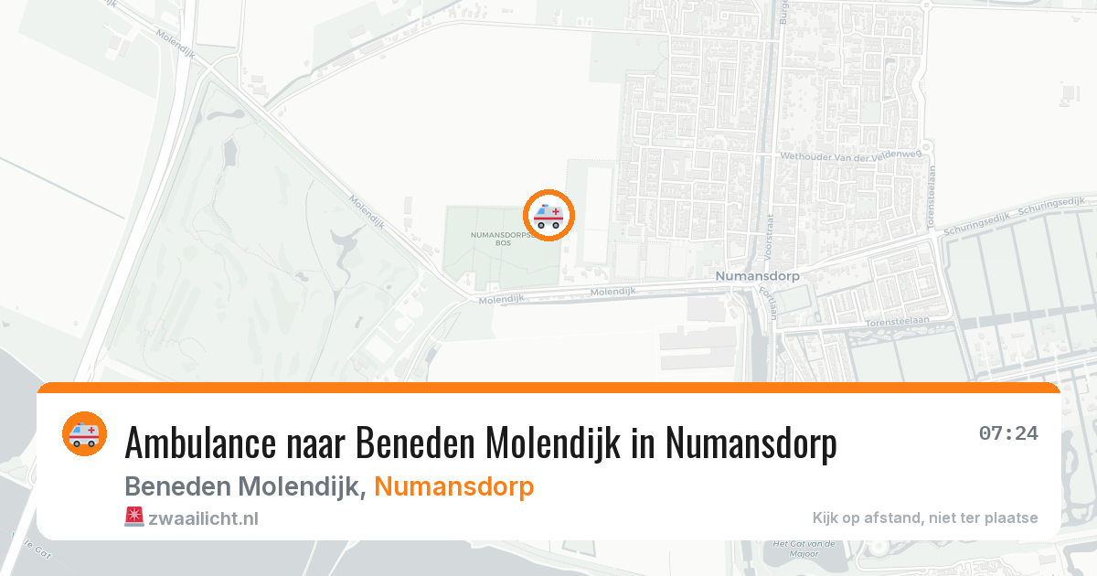 Ambulance naar Beneden Molendijk in Numansdorp — 22 mrt 2026