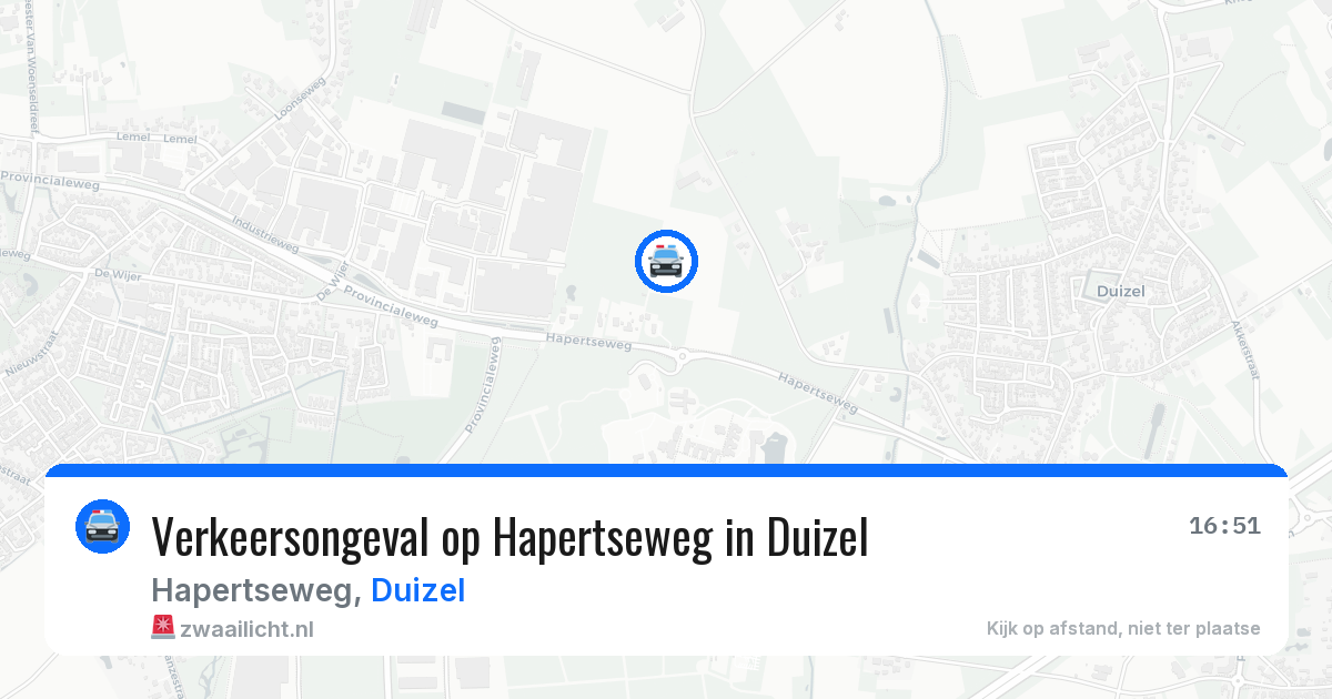 Verkeersongeval op Hapertseweg in Duizel — 19 mrt 2026
