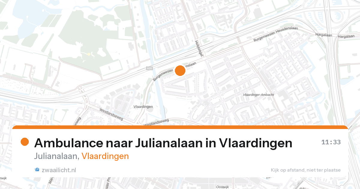 Ambulance naar Julianalaan in Vlaardingen — 12 mrt 2026