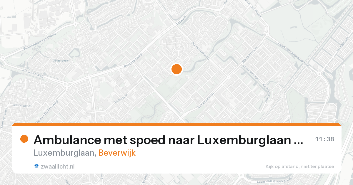 Ambulance met spoed naar Luxemburglaan in Beverwijk — 23 aug 2026