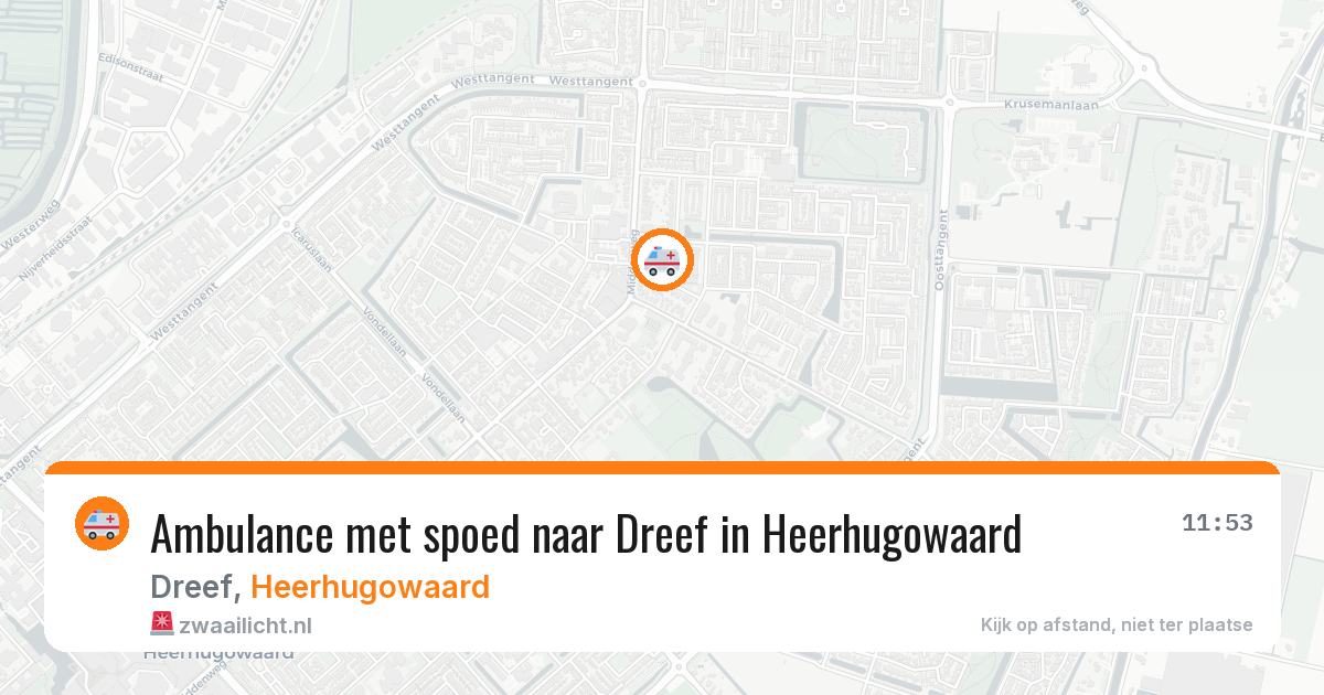 Ambulance met spoed naar Dreef in Heerhugowaard — 19 jun 2026