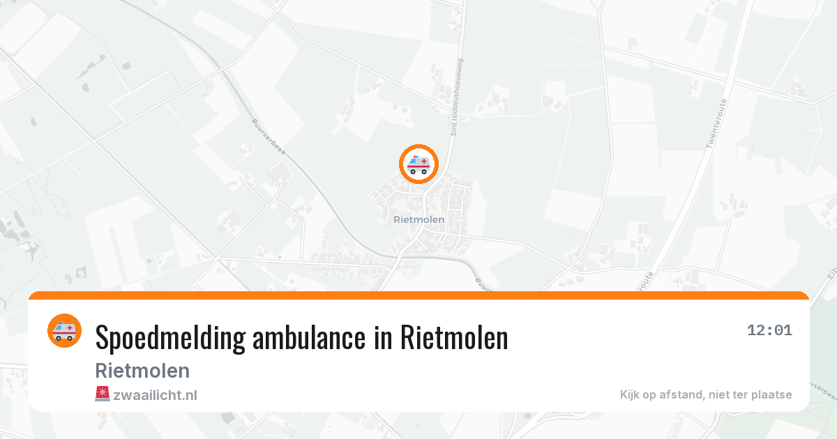 Spoedmelding ambulance in Rietmolen — 2 jun 2026
