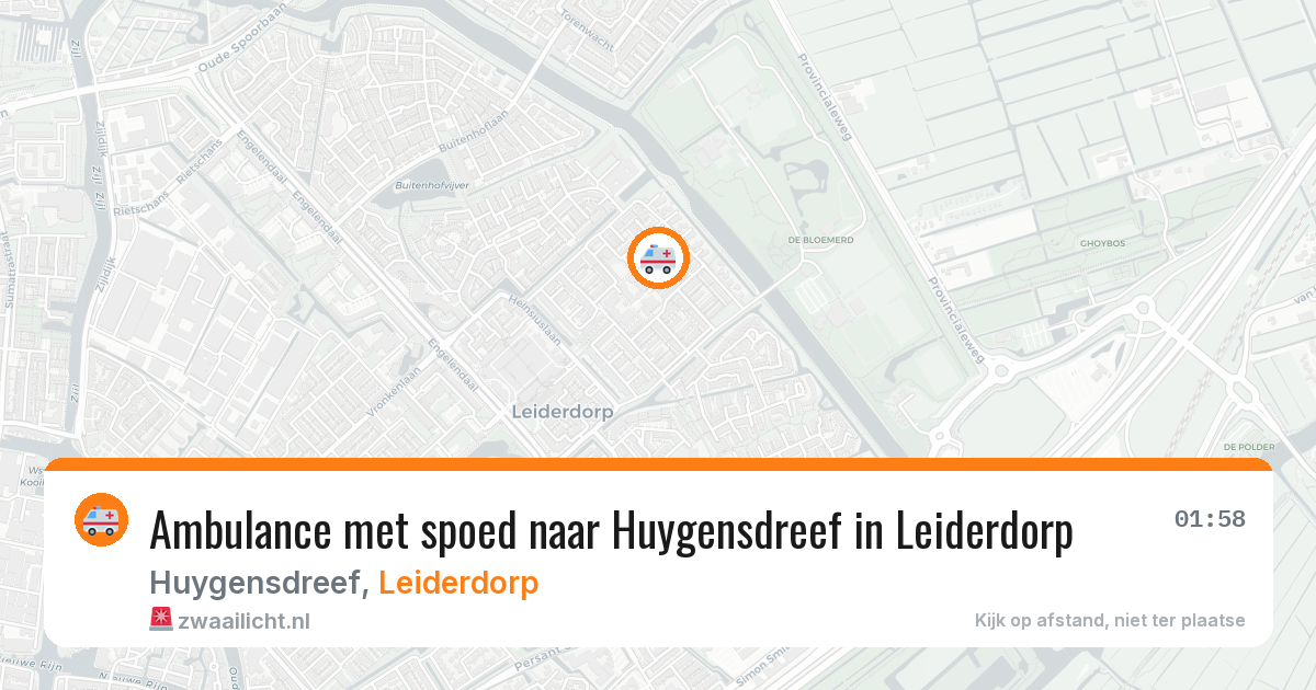 Ambulance met spoed naar Huygensdreef in Leiderdorp — 23 jul 2026