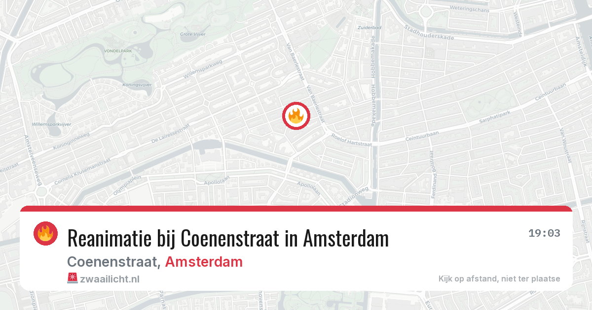 Reanimatie bij Coenenstraat in Amsterdam — 15 mei 2026
