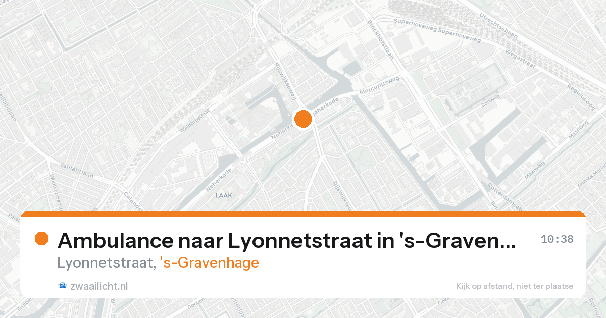 Ambulance naar Lyonnetstraat in 's-Gravenhage — 21 aug 2026