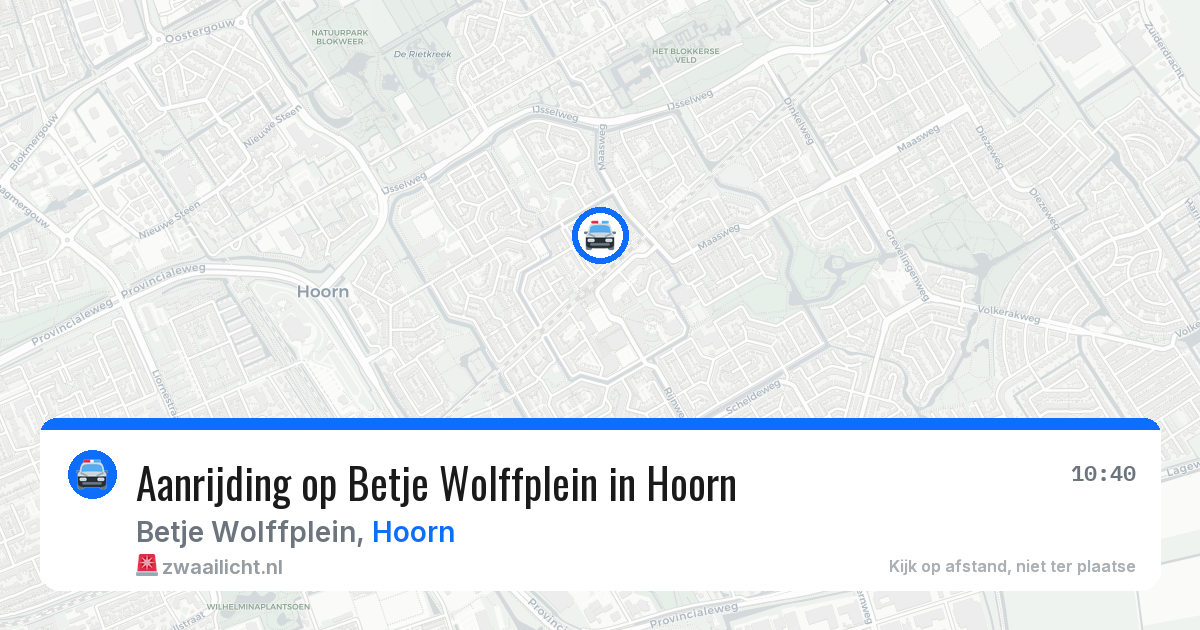 Aanrijding op Betje Wolffplein in Hoorn — 17 jun 2026