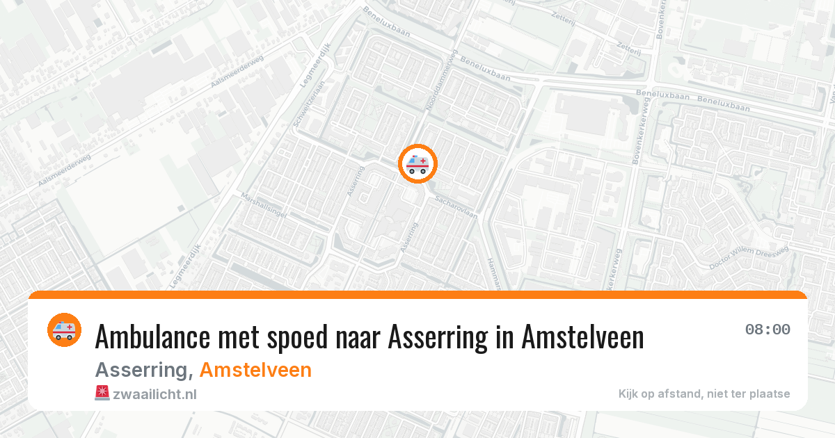 Ambulance met spoed naar Asserring in Amstelveen — 21 mei 2026