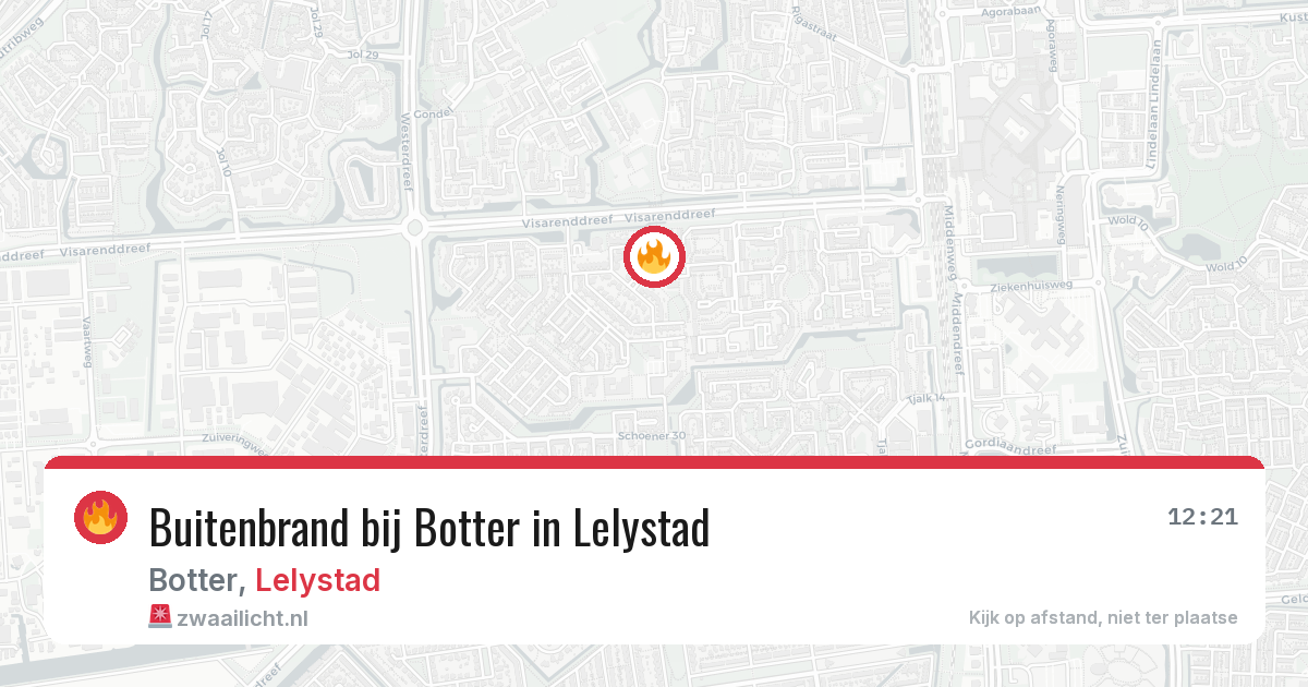 Buitenbrand bij Botter in Lelystad — 3 aug 2026