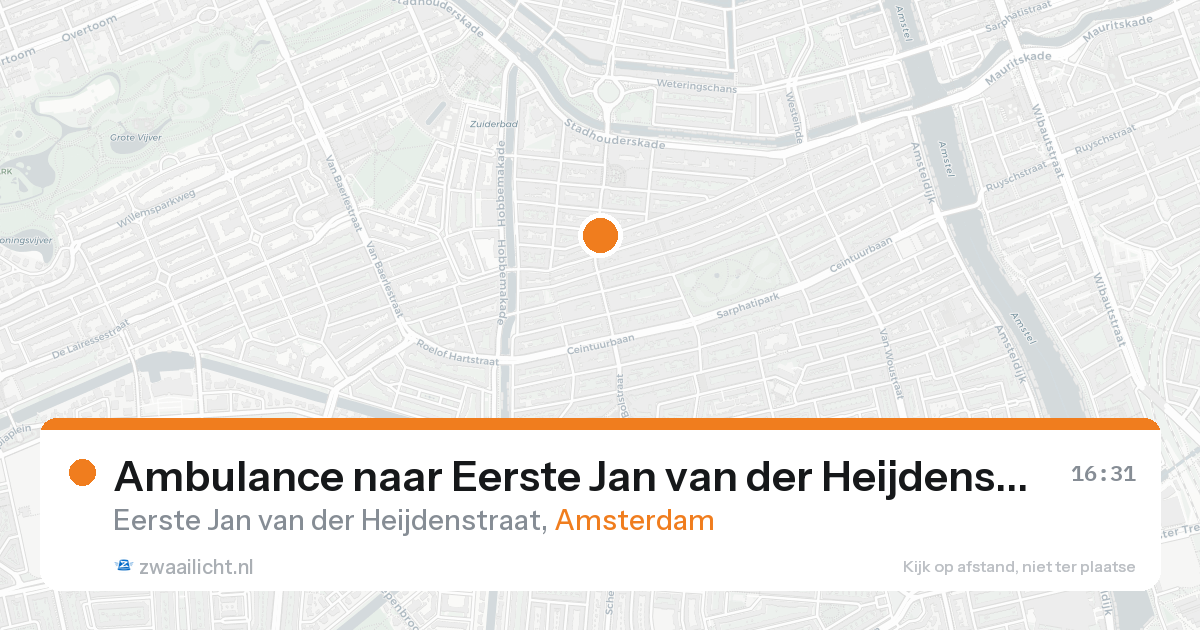 Ambulance naar Eerste Jan van der Heijdenstraat in Amsterdam — 25 aug 2026