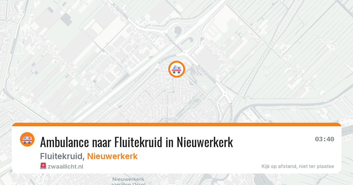 Ambulance naar Fluitekruid in Nieuwerkerk — 1 aug 2026