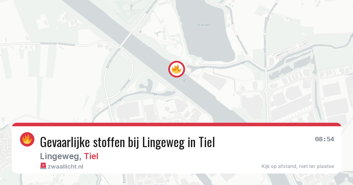 Gevaarlijke stoffen bij Lingeweg in Tiel — 1 jun 2026
