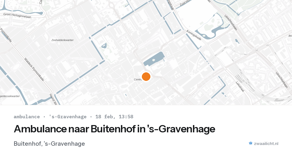 Ambulance naar Buitenhof in 's-Gravenhage — 18 feb 2026