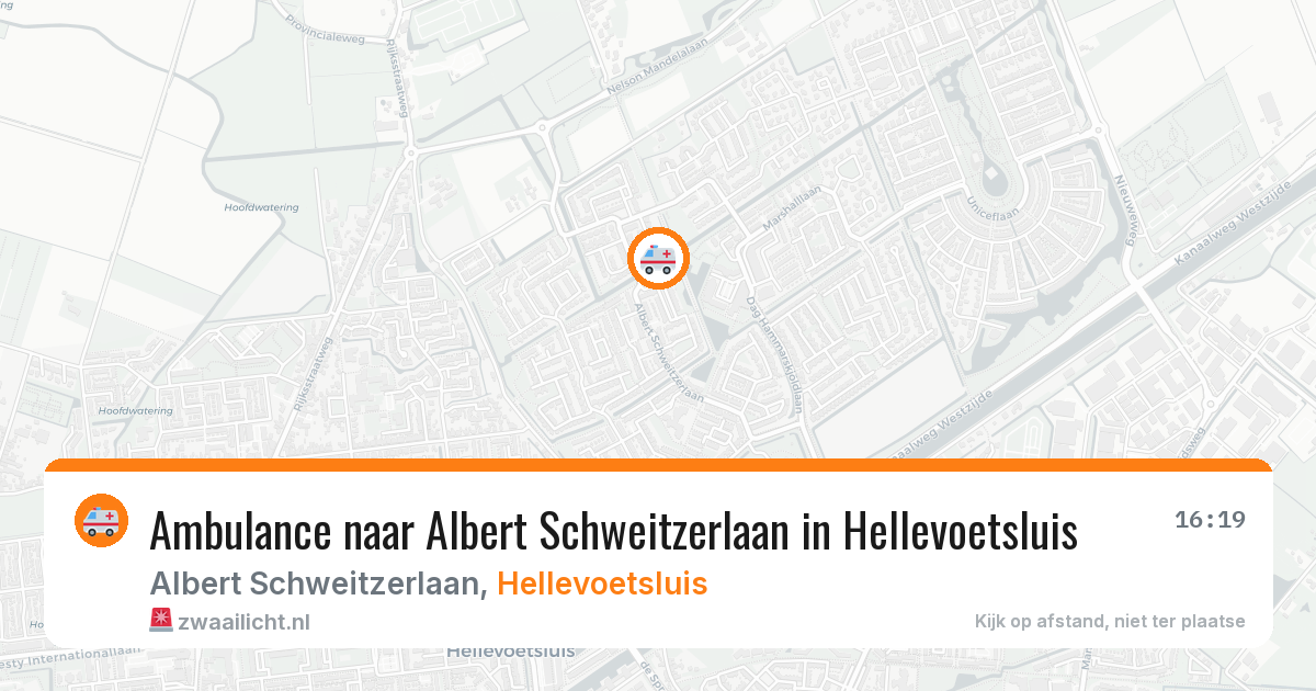 Ambulance naar Albert Schweitzerlaan in Hellevoetsluis — 11 aug 2026