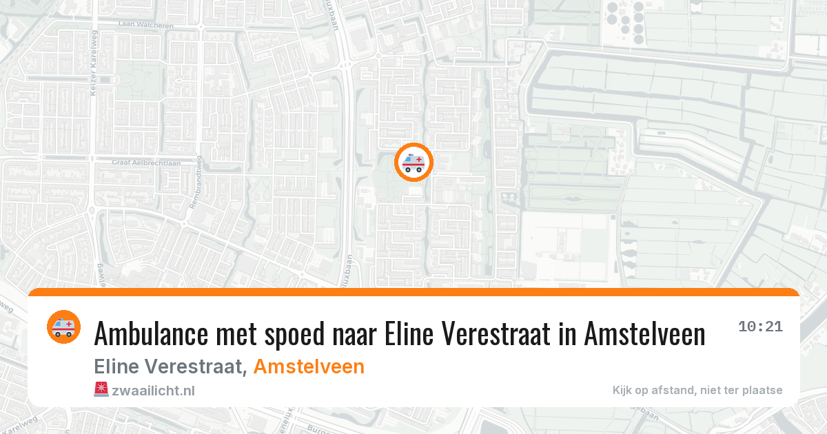 Ambulance met spoed naar Eline Verestraat in Amstelveen — 11 jun 2026