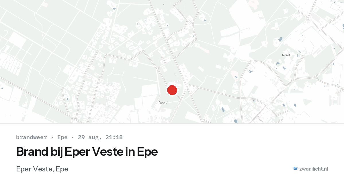 Brand bij Eper Veste in Epe — 29 aug 2026