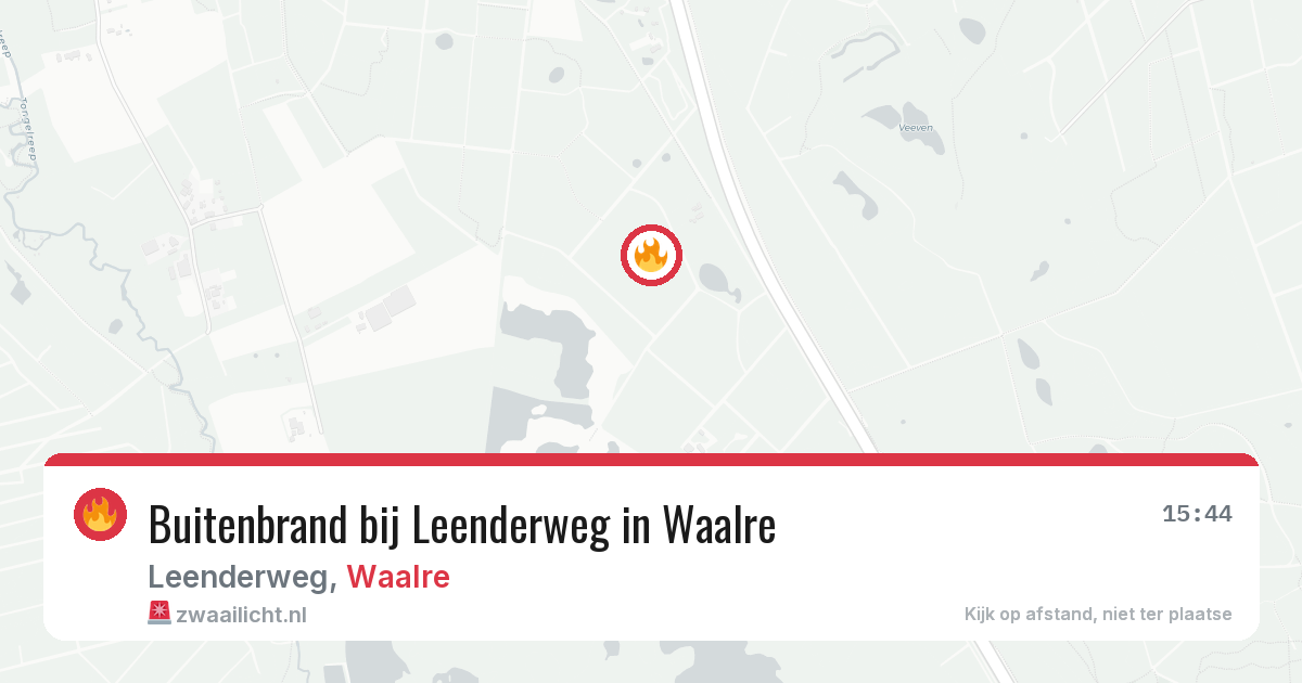 Buitenbrand bij Leenderweg in Waalre — 10 mrt 2026