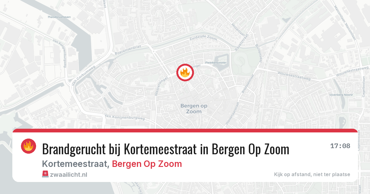 Brandgerucht bij Kortemeestraat in Bergen Op Zoom — 6 jul 2026
