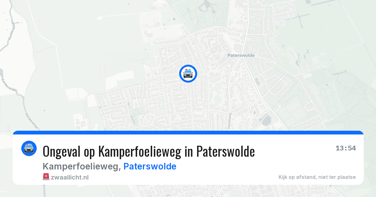 Ongeval op Kamperfoelieweg in Paterswolde — 25 jul 2026