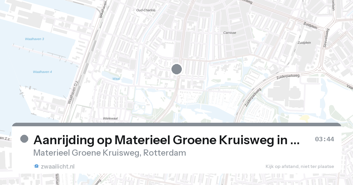 Aanrijding op Materieel Groene Kruisweg in Rotterdam — 1 feb 2026
