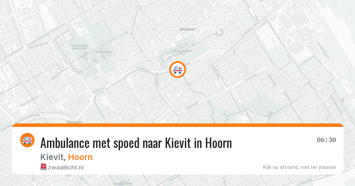 Ambulance met spoed naar Kievit in Hoorn — 11 aug 2026
