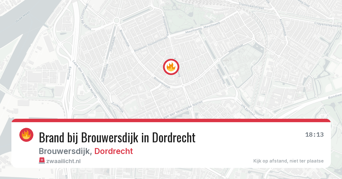 Brand bij Brouwersdijk in Dordrecht — 29 jul 2026