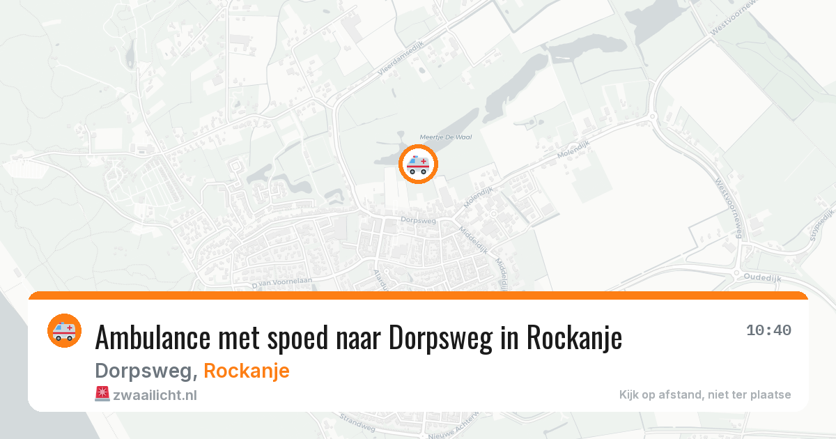 Ambulance met spoed naar Dorpsweg in Rockanje — 8 aug 2026