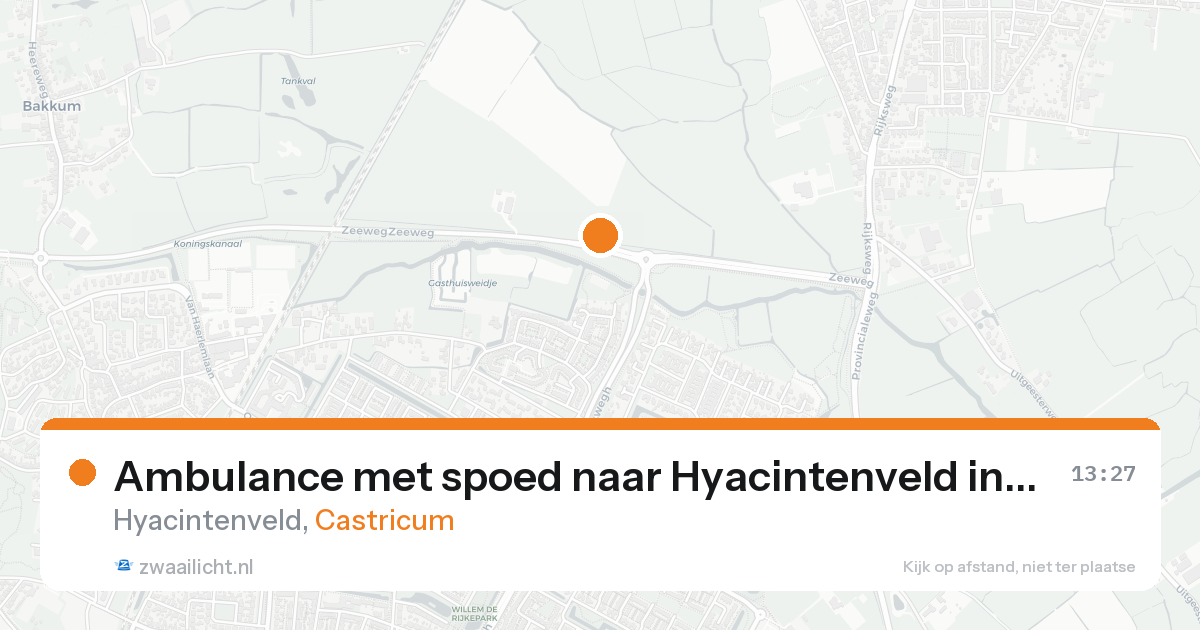 Ambulance met spoed naar Hyacintenveld in Castricum — 30 mei 2026