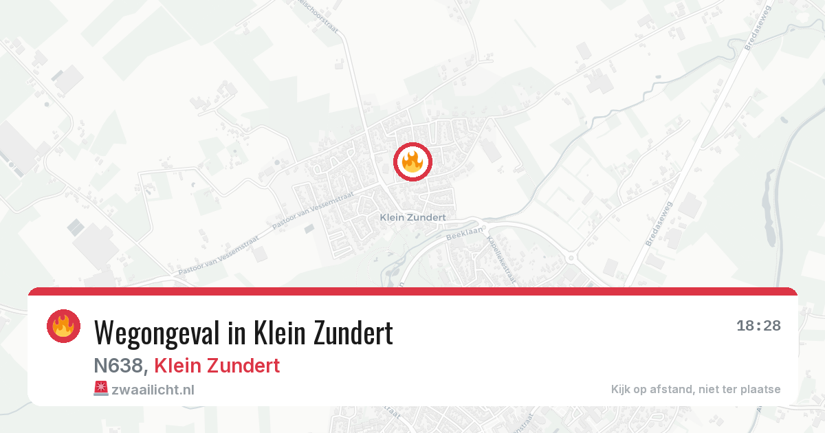 Wegongeval in Klein Zundert — 20 mrt 2026
