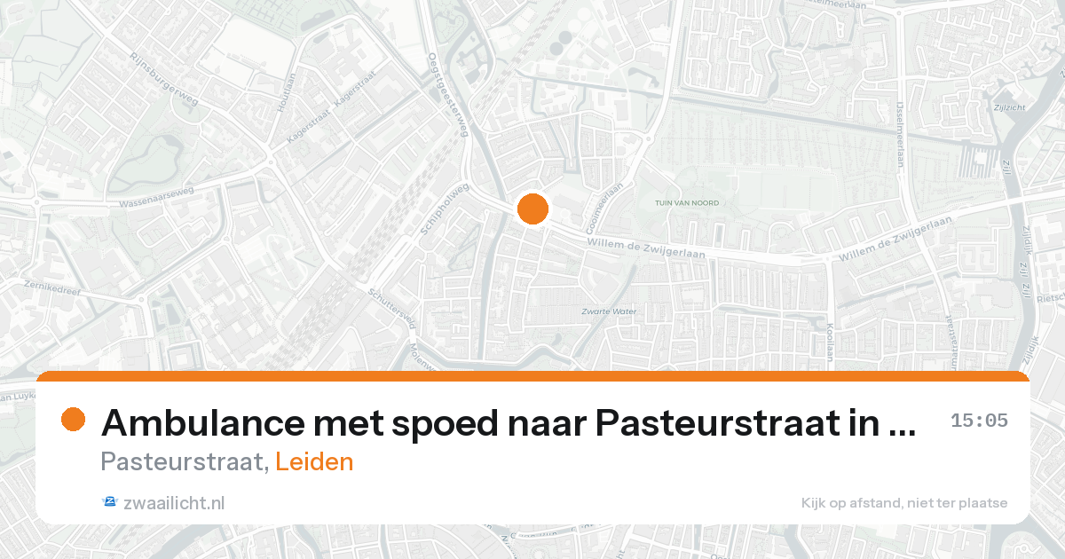 Ambulance met spoed naar Pasteurstraat in Leiden — 17 aug 2026