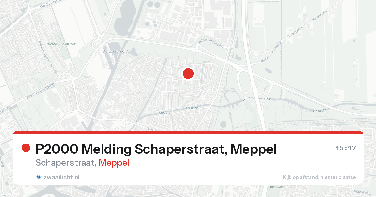 P2000 Melding Schaperstraat, Meppel — 30 jan 2026