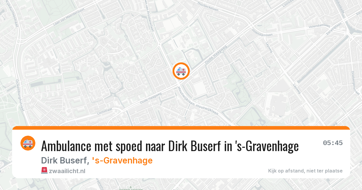 Ambulance met spoed naar Dirk Buserf in 's-Gravenhage — 9 feb 2026
