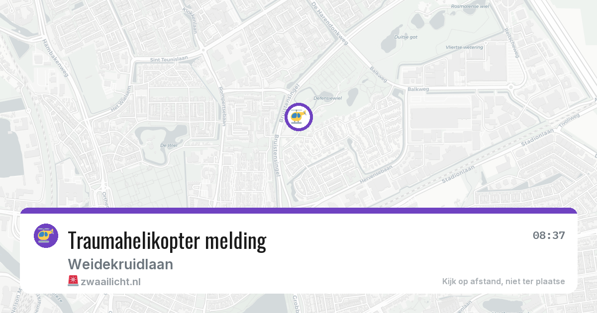 Traumahelikopter melding — 17 jun 2026