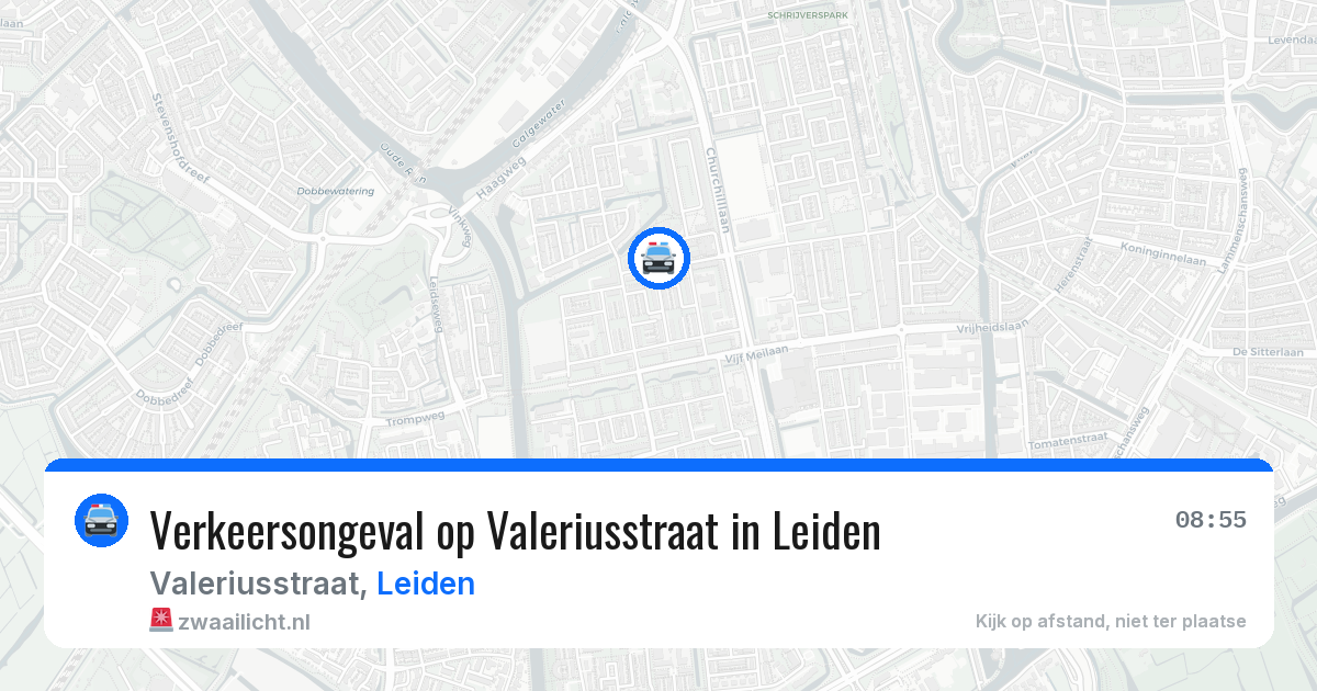 Verkeersongeval op Valeriusstraat in Leiden — 11 aug 2026