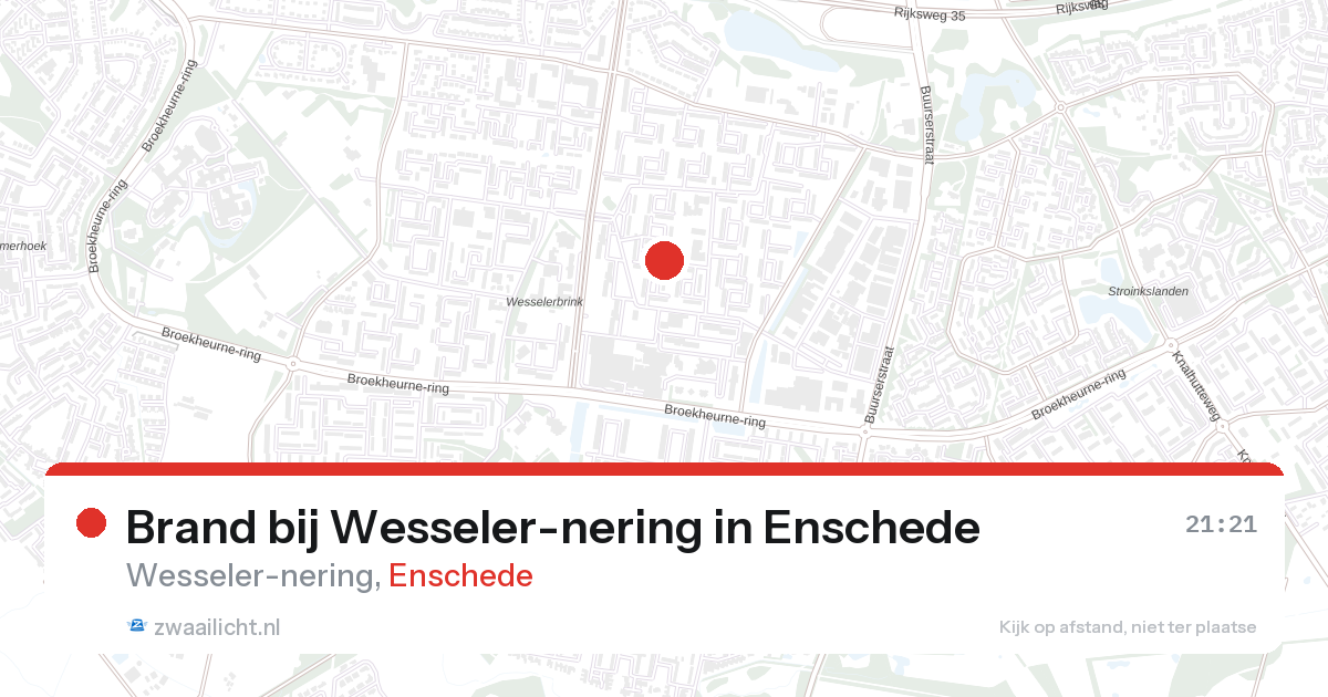 Brand bij Wesseler-nering in Enschede — 26 aug 2026