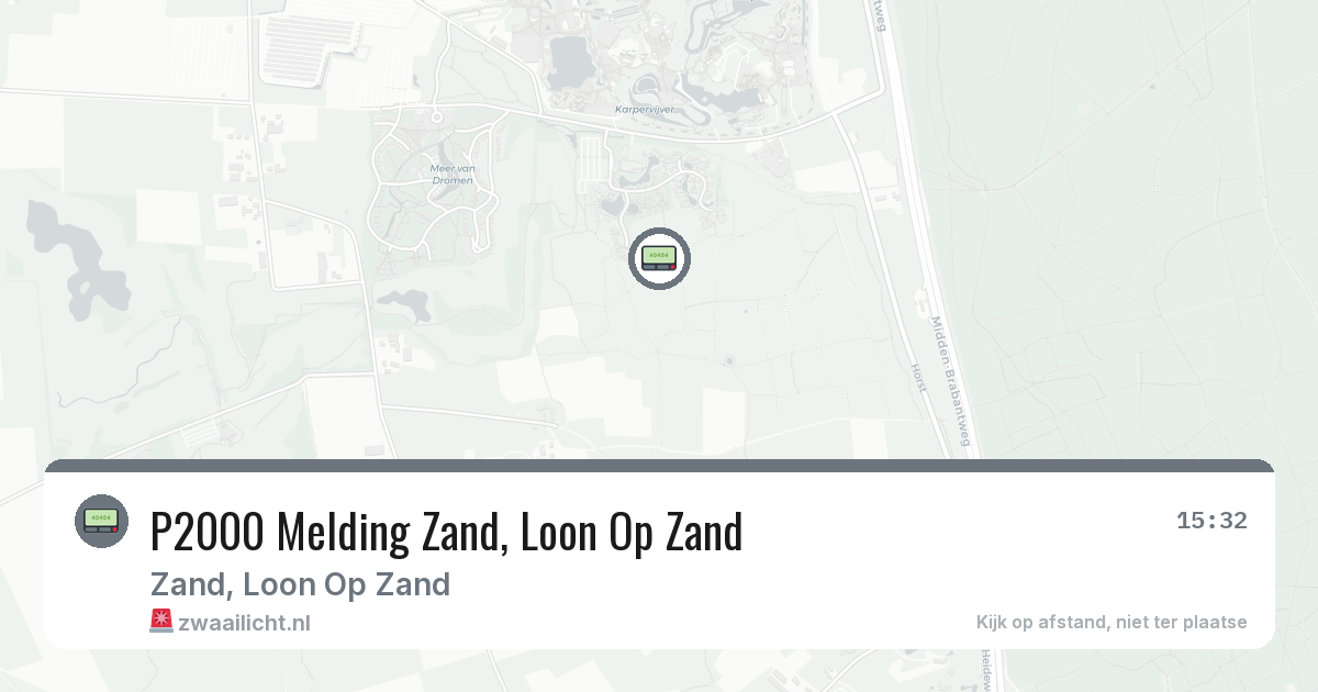 P2000 Melding Zand, Loon Op Zand — 25 apr 2026