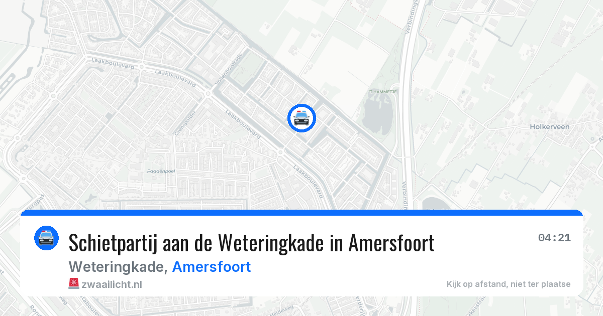 Schietpartij aan de Weteringkade in Amersfoort — 7 jul 2026