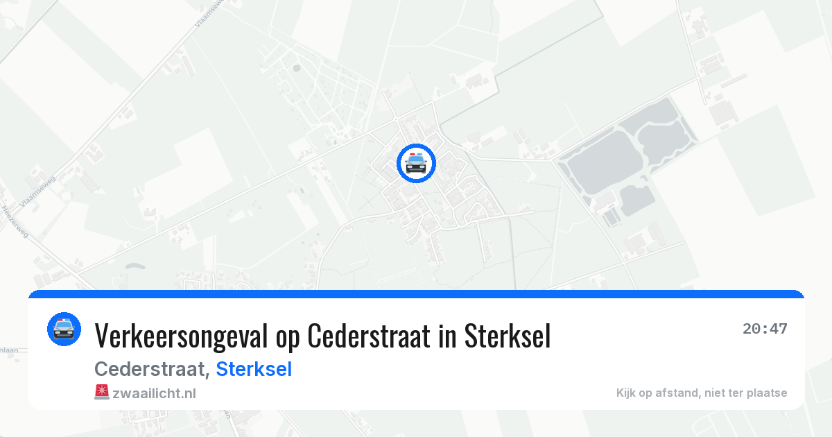 Verkeersongeval op Cederstraat in Sterksel — 8 mei 2026