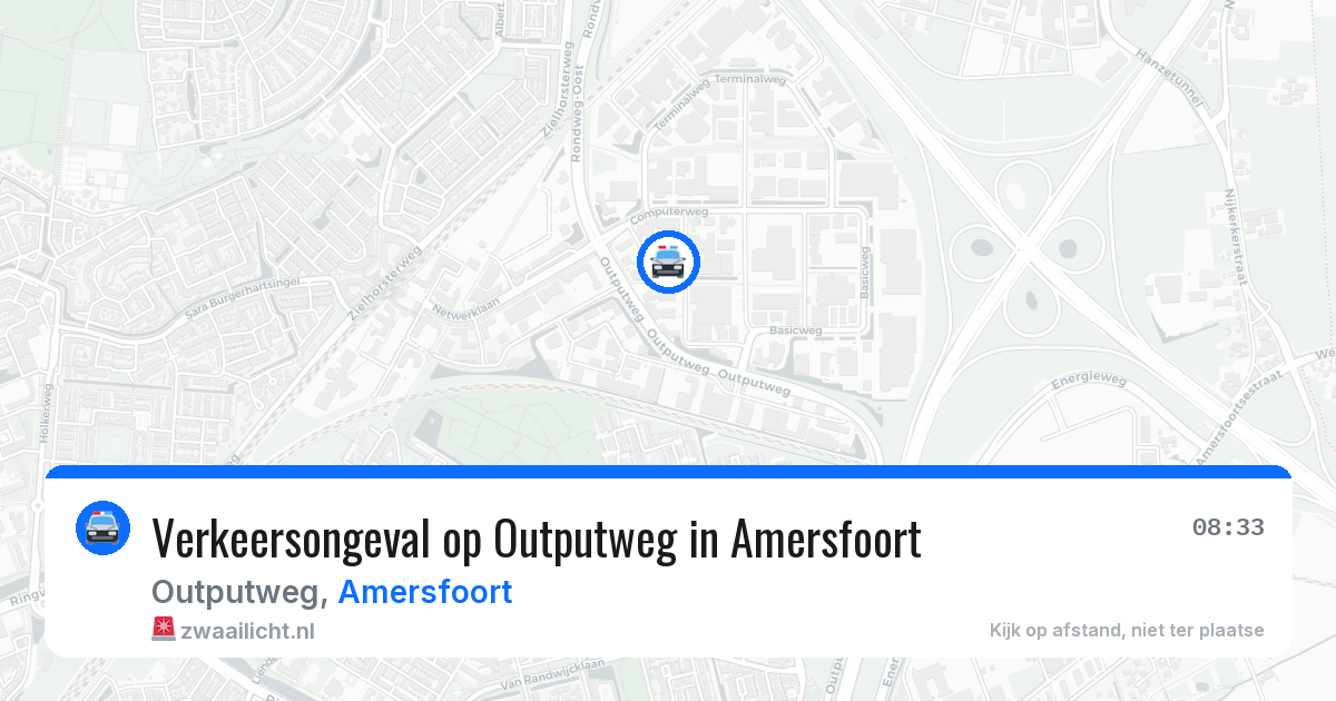 Verkeersongeval op Outputweg in Amersfoort — 15 apr 2026