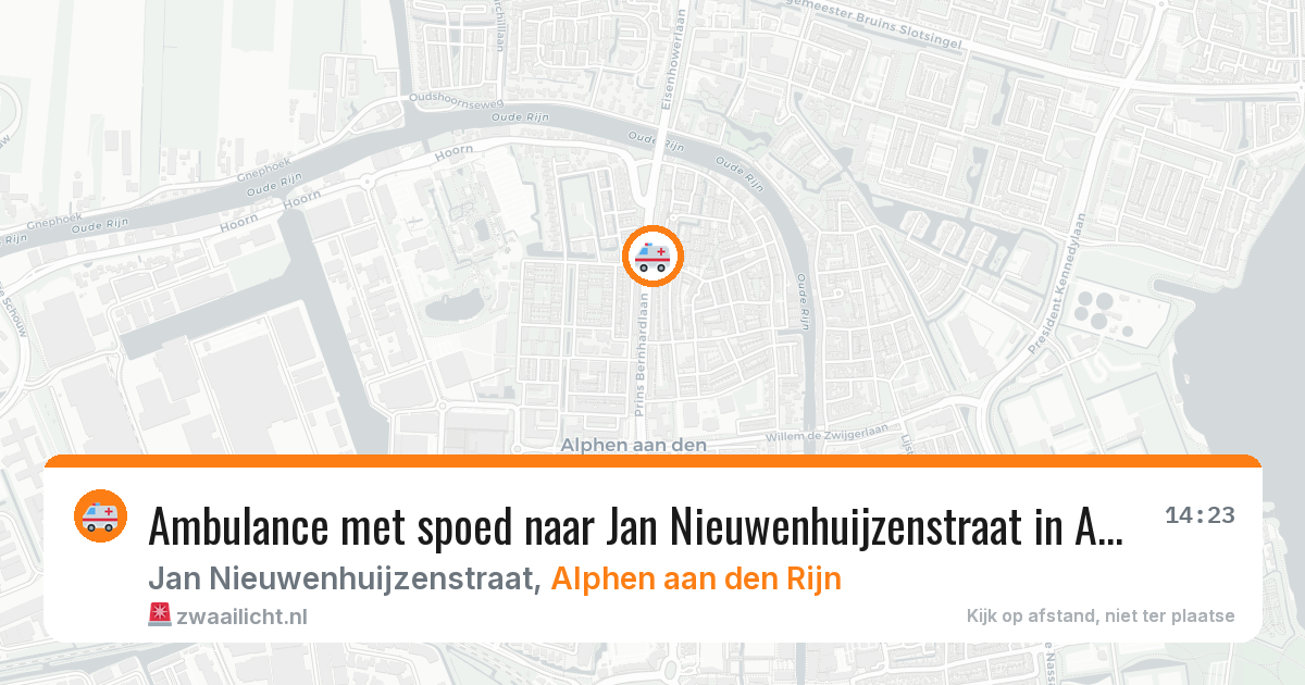 Ambulance met spoed naar Jan Nieuwenhuijzenstraat in Alphen aan den Rijn — 8 feb 2026