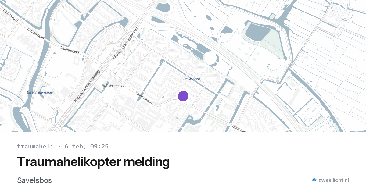 Traumahelikopter melding — 6 feb 2026