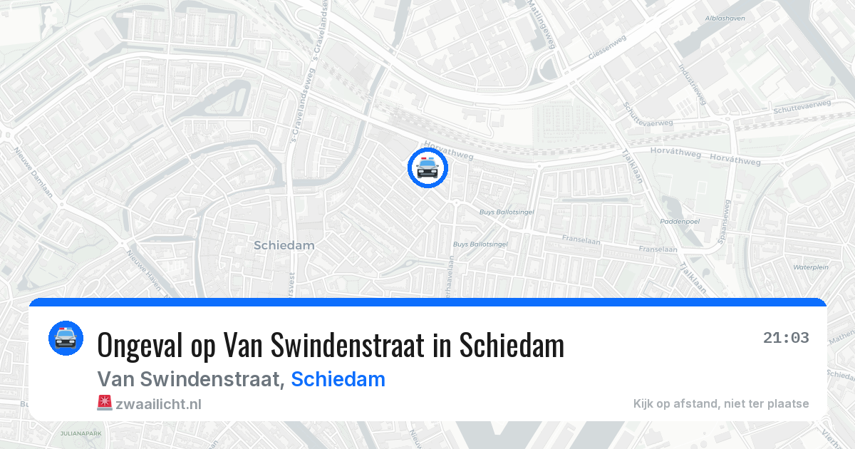 Ongeval op Van Swindenstraat in Schiedam — 22 jun 2026