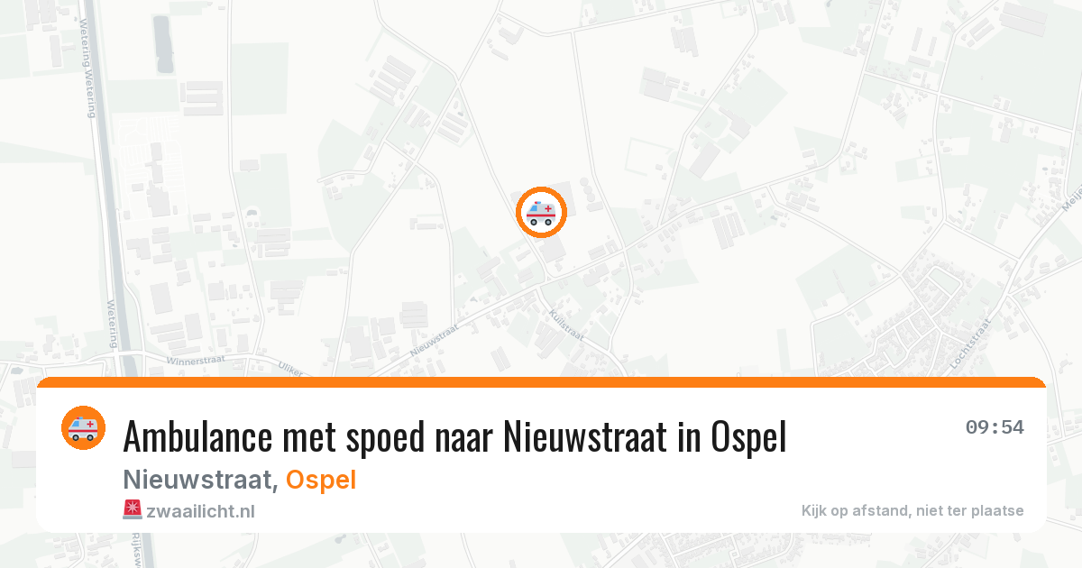 Ambulance met spoed naar Nieuwstraat in Ospel — 26 jun 2026
