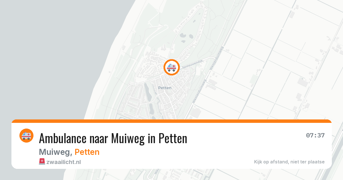 Ambulance naar Muiweg in Petten — 23 jun 2026