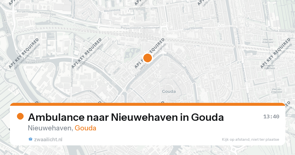 Ambulance naar Nieuwehaven in Gouda — 26 aug 2026