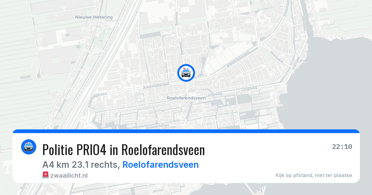 Politie PRIO4 in Roelofarendsveen — 17 jul 2026 | 🚨 Zwaailicht.nl
