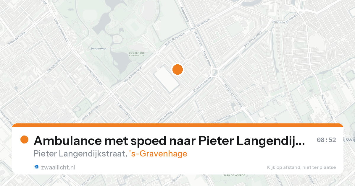 Ambulance met spoed naar Pieter Langendijkstraat in 's-Gravenhage — 15 aug 2026