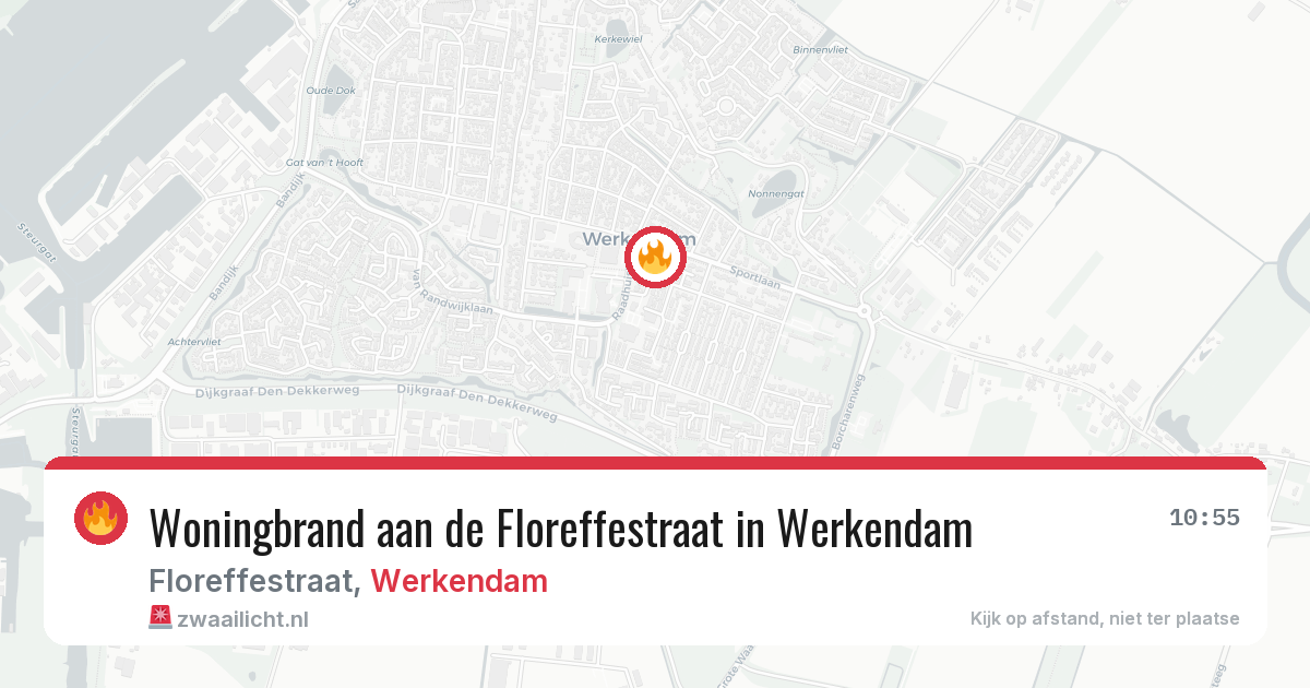 Woningbrand aan de Floreffestraat in Werkendam — 11 jun 2026