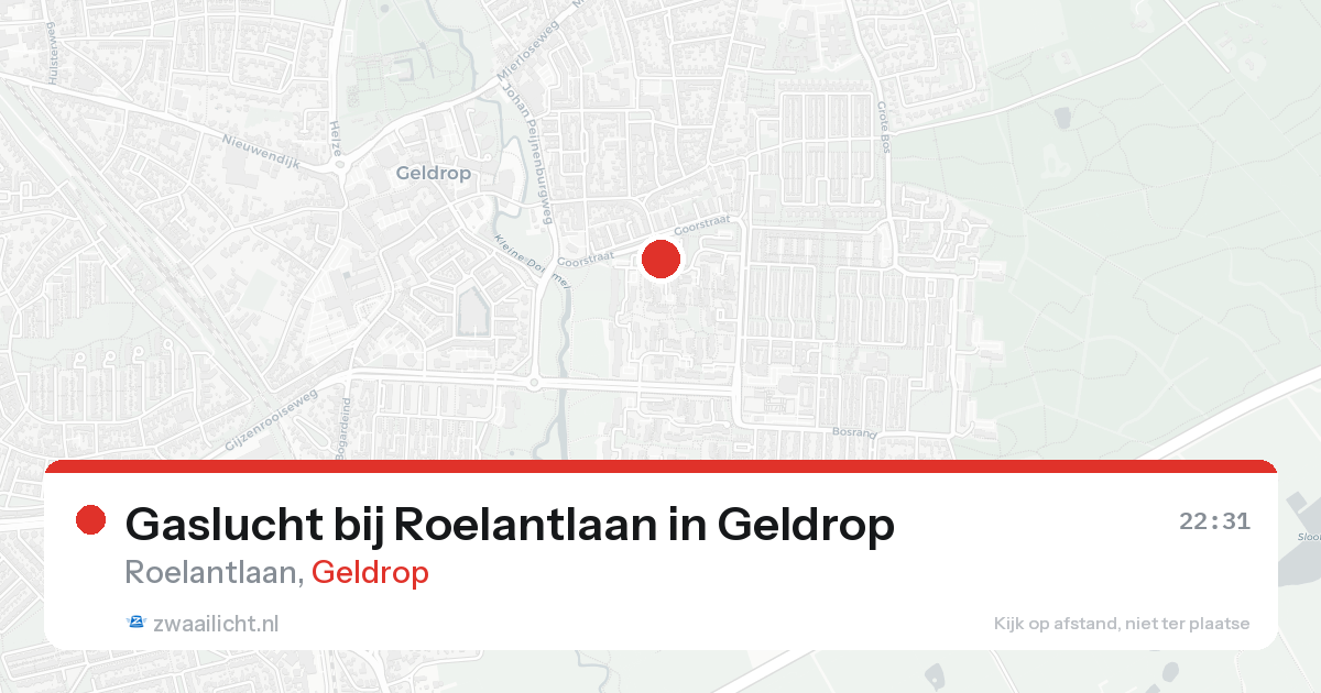 Gaslucht bij Roelantlaan in Geldrop — 5 mrt 2026