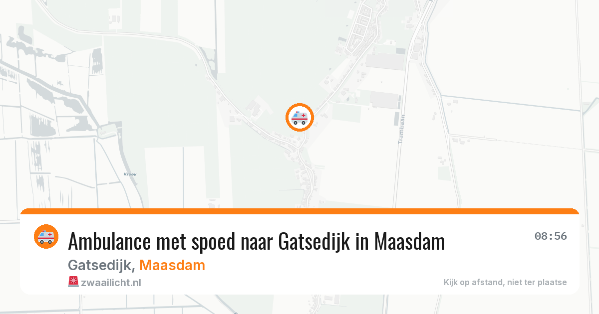 Ambulance met spoed naar Gatsedijk in Maasdam — 4 jul 2026